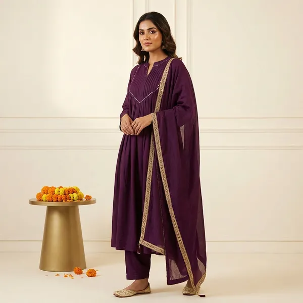 Purple_Mul_Chanderi_Suit_Set_For_Women