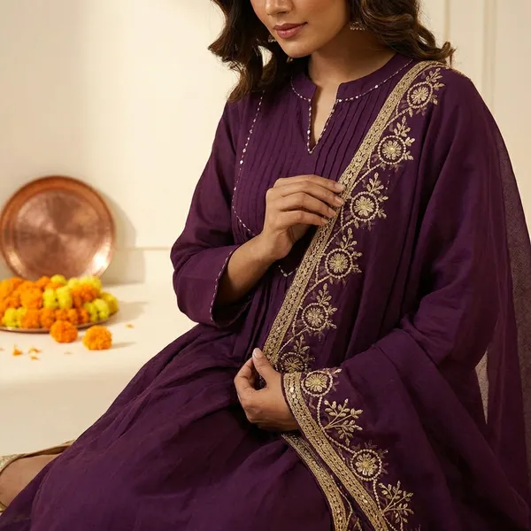 Purple_Mul_Chanderi_Suit_Set_For_Women