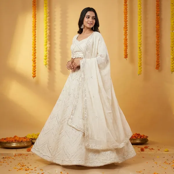 White_Khadi_Cotton_Lehenga_Set_For_Women_(LEHENGA+BLOUSE+DUPATTA)