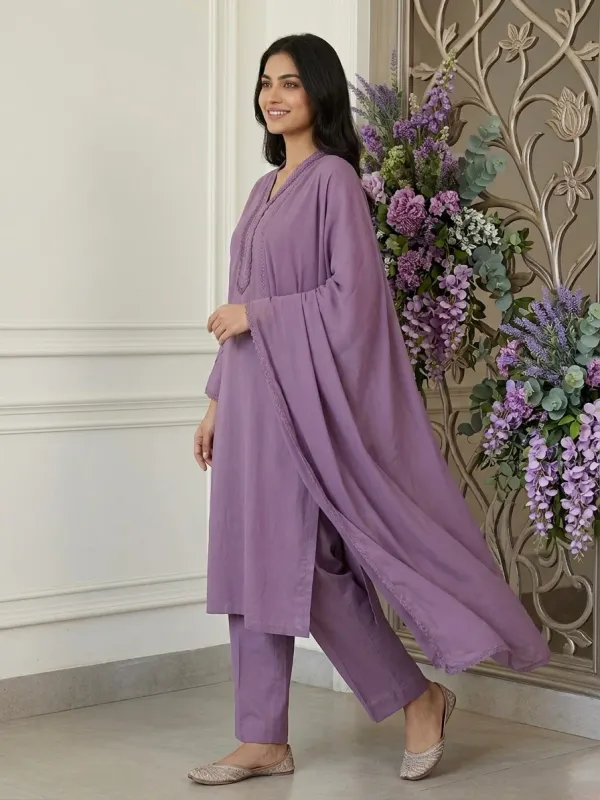 Purple_Mul_Cotton_Suit_Set_For_Women