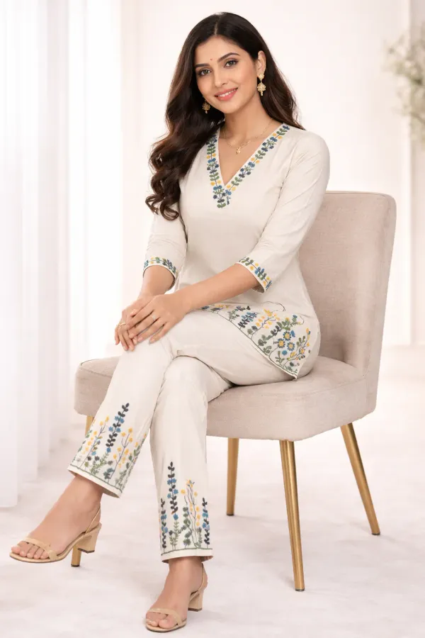 White_Khadi_Cotton_Co-Ord_Set_For_Women