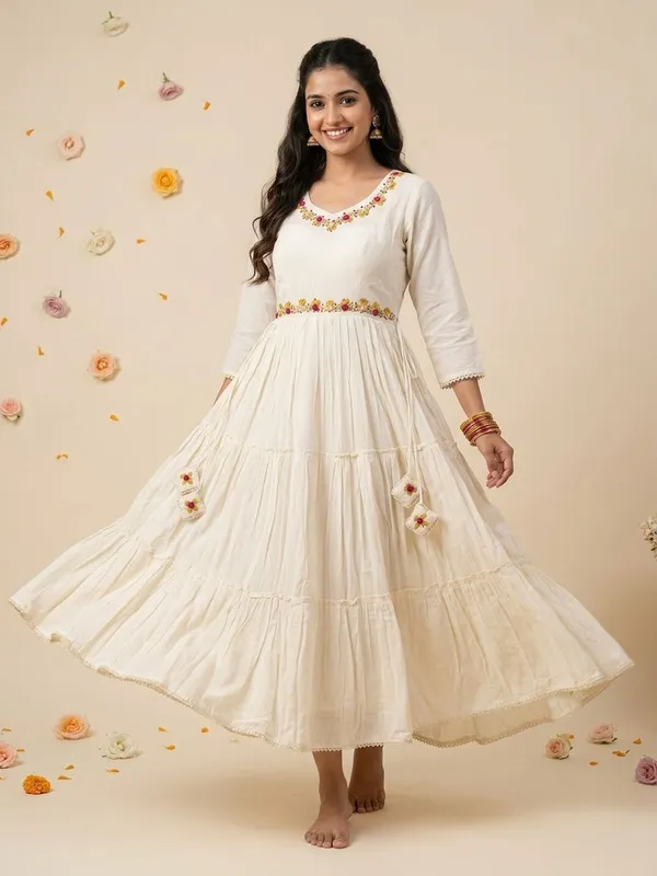 OFF_White_Khadi_Cotton_Anarkali_style_kurti