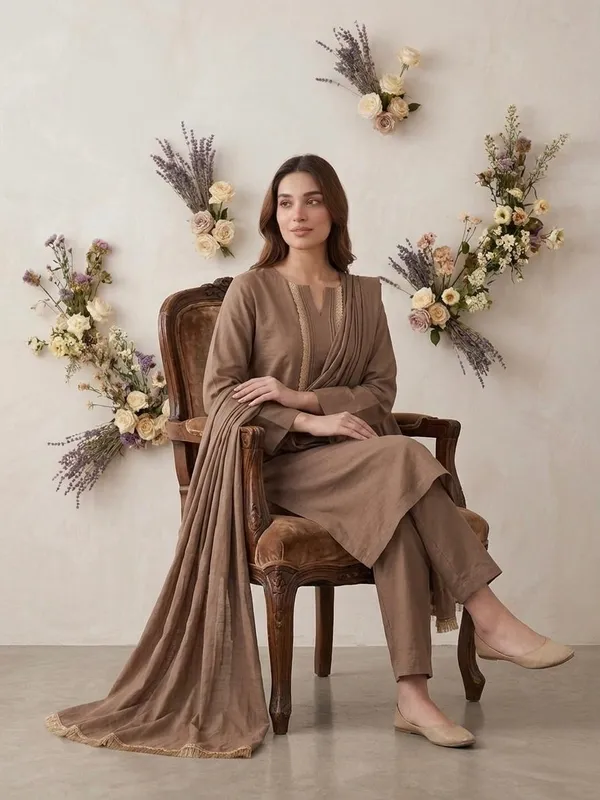 Mul_Cotton_Daily_Wear_Suit_Set_–_Coffee_Brown_(KURTI+PANT+DUPATTA)🤎