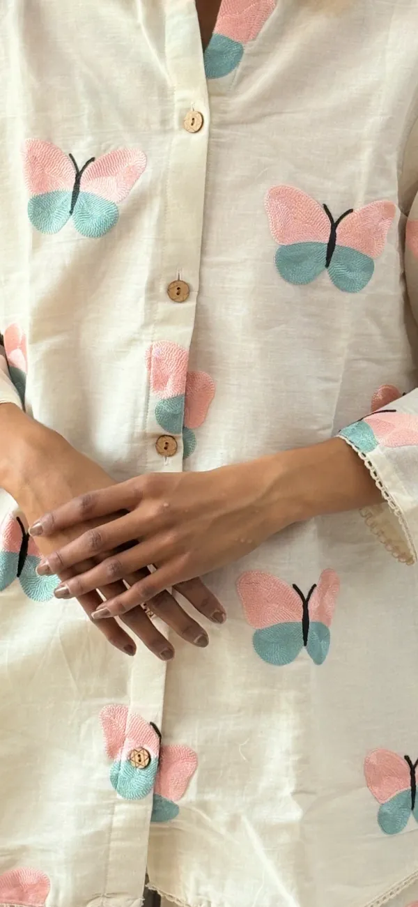 Butterfly_Motif_Handcrafted_Khadi_Cotton_Co-Ord_Set_–_Ivory