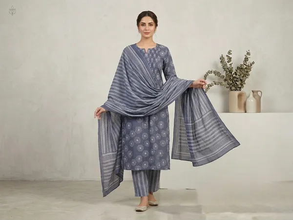 Grey_Mul_Cotton_Suit_Set_For_Women_(KURTI+PANT+DUPATTA)