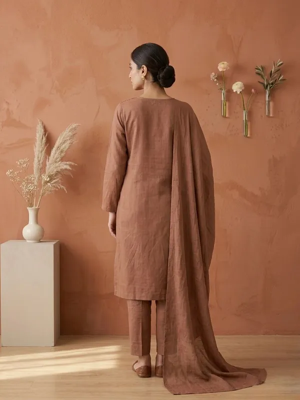 Brown_Mul_Cotton_Suit_Set_For_Women