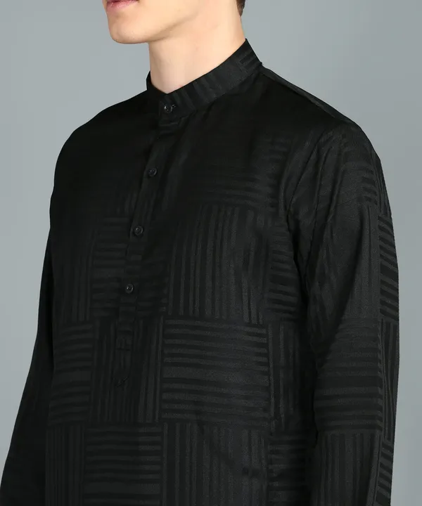 Black_Cotton_Kurta_Pajama_Set_For_Men