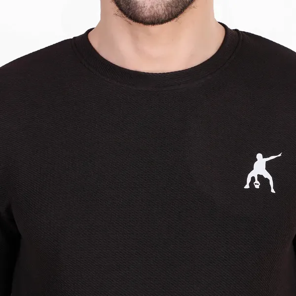 Black_Polyester_T_Shirt_And_Shorts_Set_For_Men