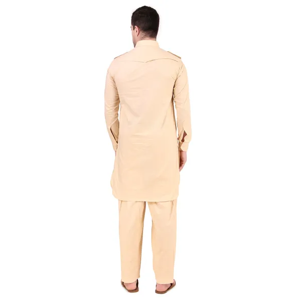 Beige_Cotton_Pathani_Suit_Kurta_Pajama_Set_For_Men