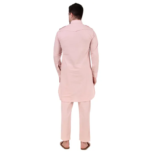 Pink_Cotton_Pathani_Suit_Kurta_Pajama_Set_For_Men