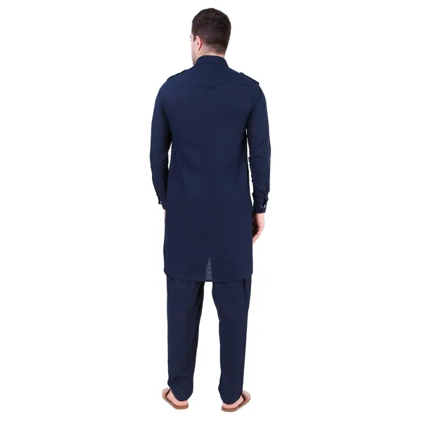 Blue_Cotton_Pathani_Suit_Kurta_Pajama_Set_For_Men