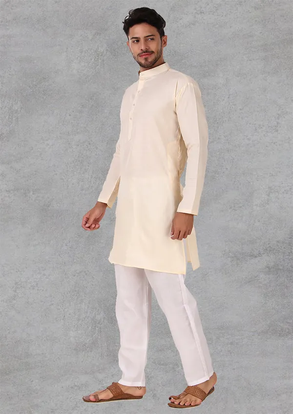 Beige_Cotton_Kurta_Pajama_Set_For_Men