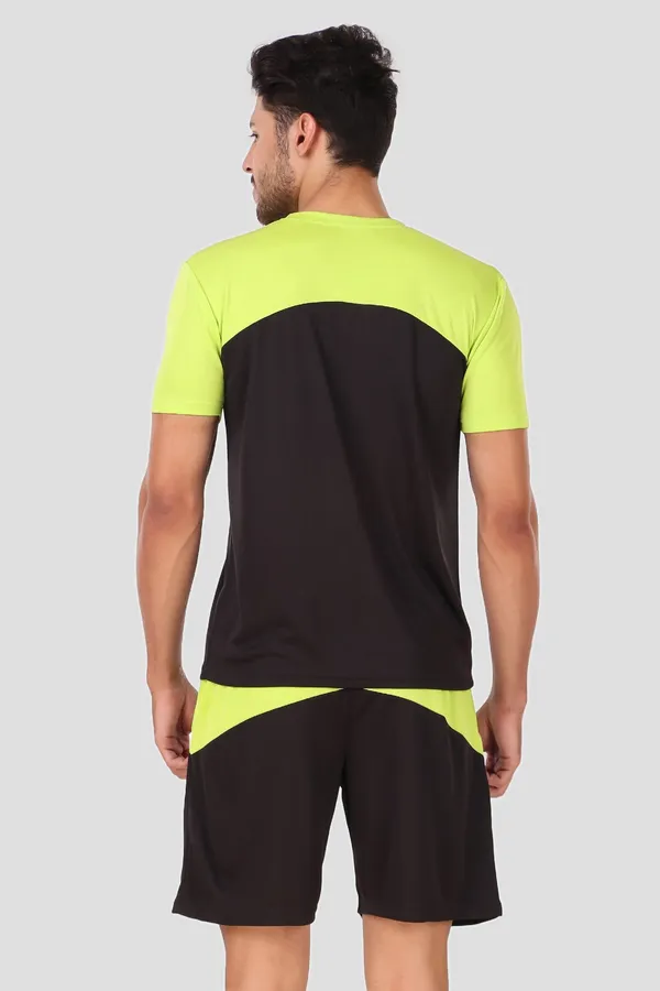 Neon_Black_Polyester_T_Shirt_And_Shorts_Set_For_Men