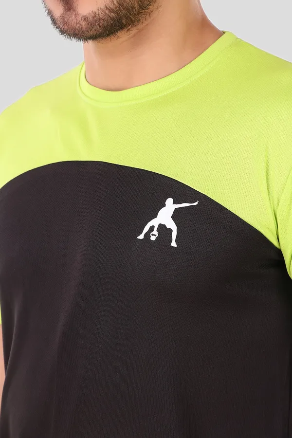 Neon_Black_Polyester_T_Shirt_And_Shorts_Set_For_Men