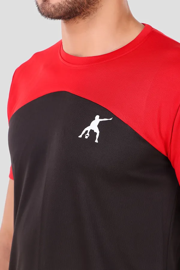 Black_Polyester_T_Shirt_And_Shorts_Set_For_Men
