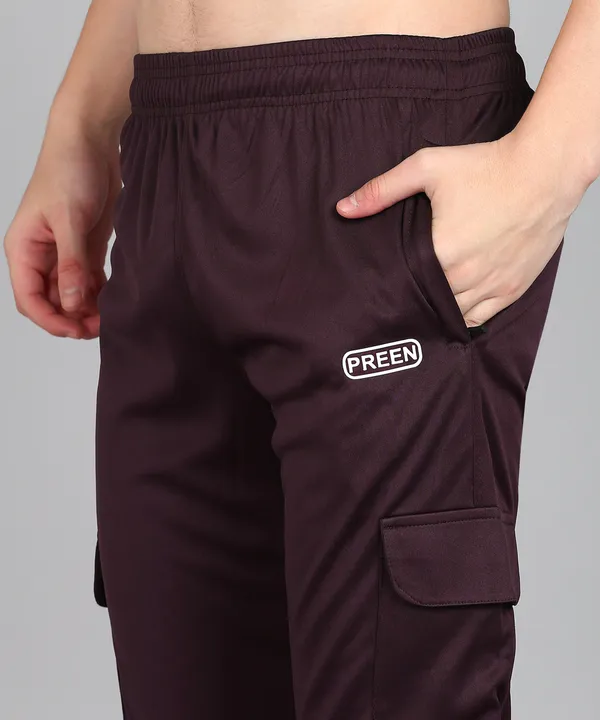 Maroon_Polyester_T_Shirt_And_Lower_Set_For_Men