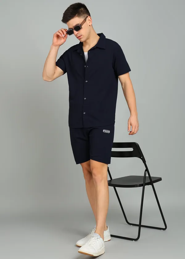 Navy_Blue_Polyester_Shorts_And_Shirt_Co_Ord_Set_For_Men