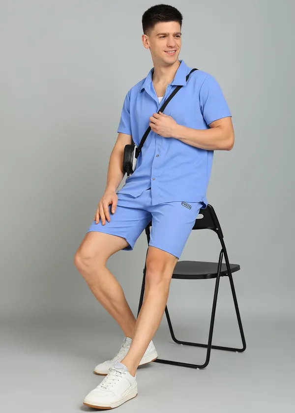 Blue_Polyester_Shorts_And_Shirt_Co_Ord_Set_For_Men