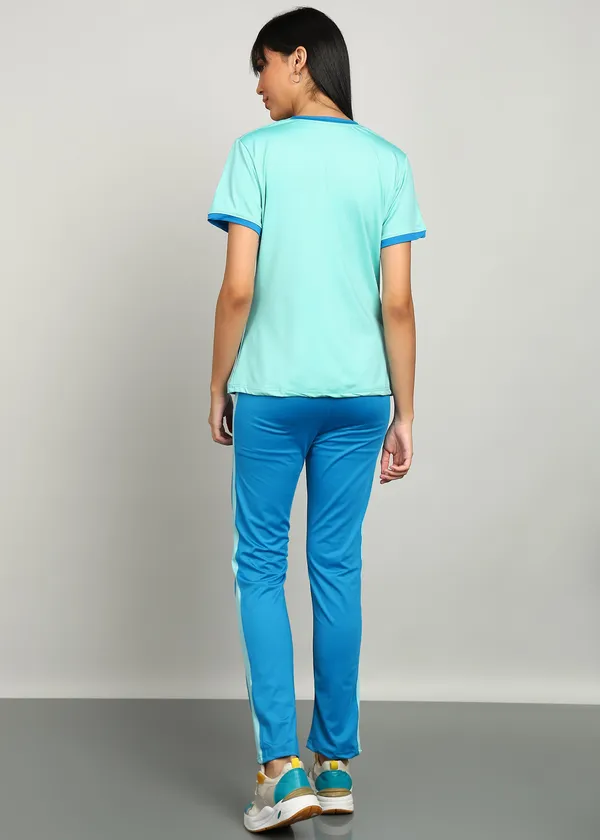 Teal_Blue_Polyester_Night_Suit_Set_For_Women