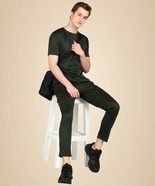 Mehendi_Green_Polyester_T_Shirt_And_Lower_Set_For_Men