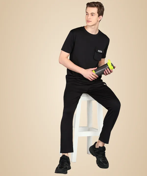Black_Polyester_T_Shirt_And_Lower_Set_For_Men