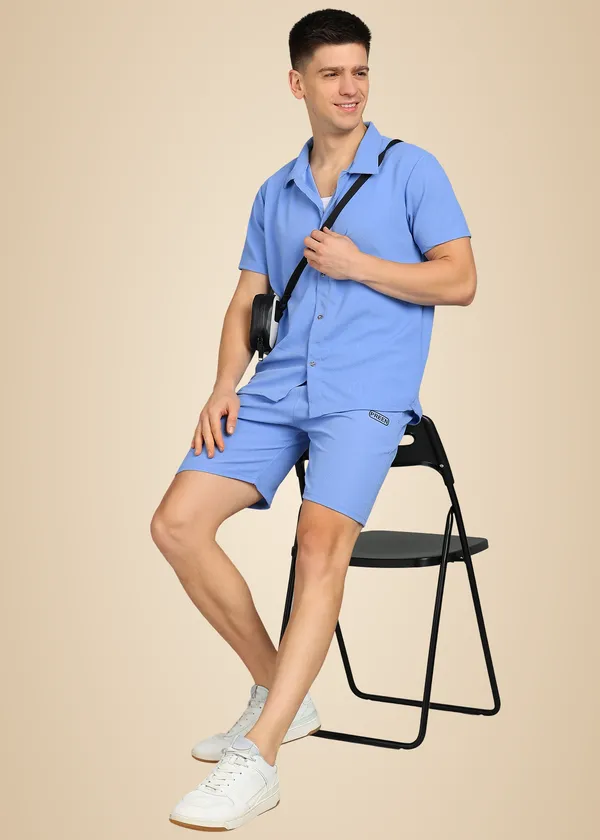 Blue_Polyester_Shorts_And_Shirt_Co_Ord_Set_For_Men