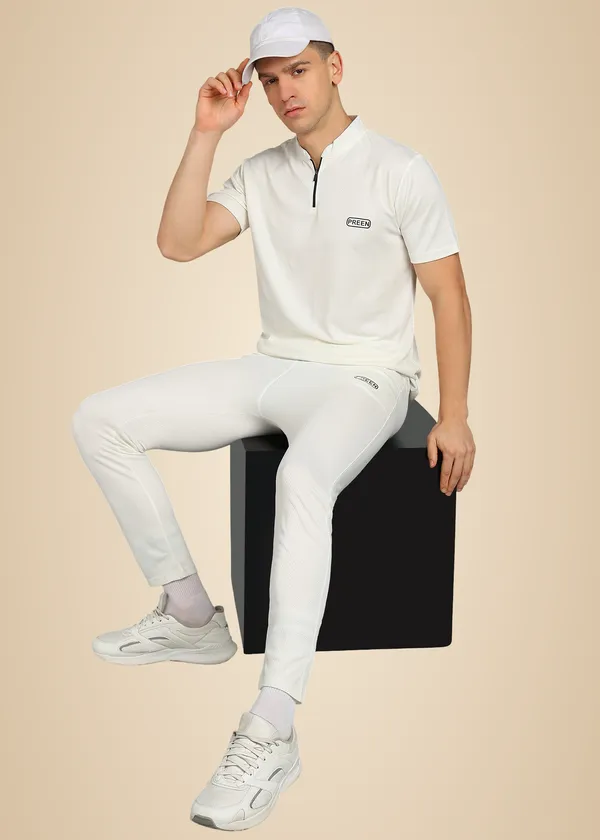 White_Polyester_Co_Ord_Set_For_Men