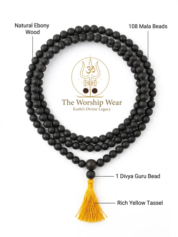 108+1_Divya_Karungali_Mala_-_Natural_Ebony_Wood_Beads_(Govt._Certified)_-_The_Worship_Wear