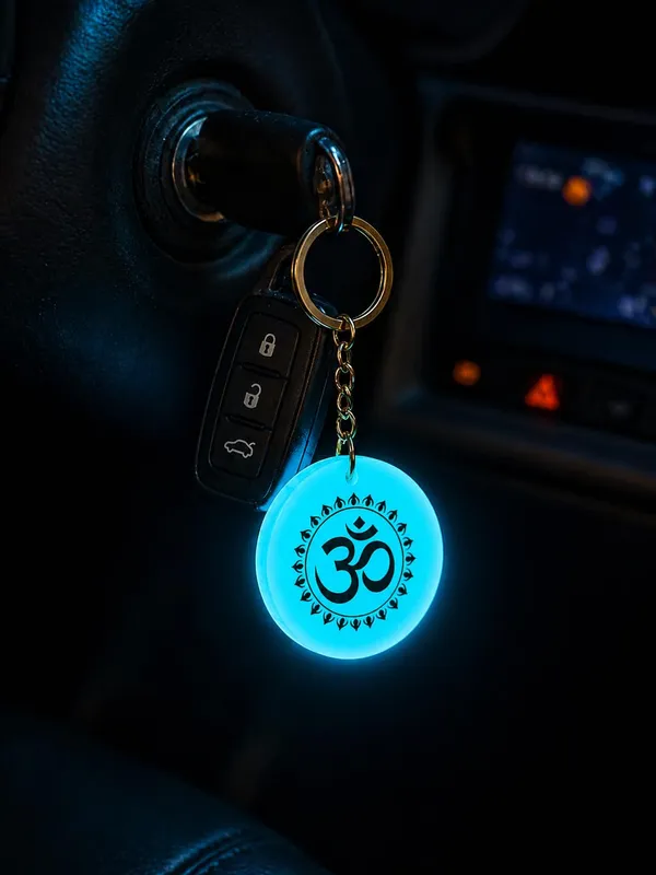 Blue_Resin_Aum_Symbol_Keychain