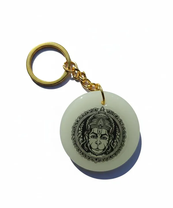 Blue_Resin_Keychain_With_Spiritual_Design