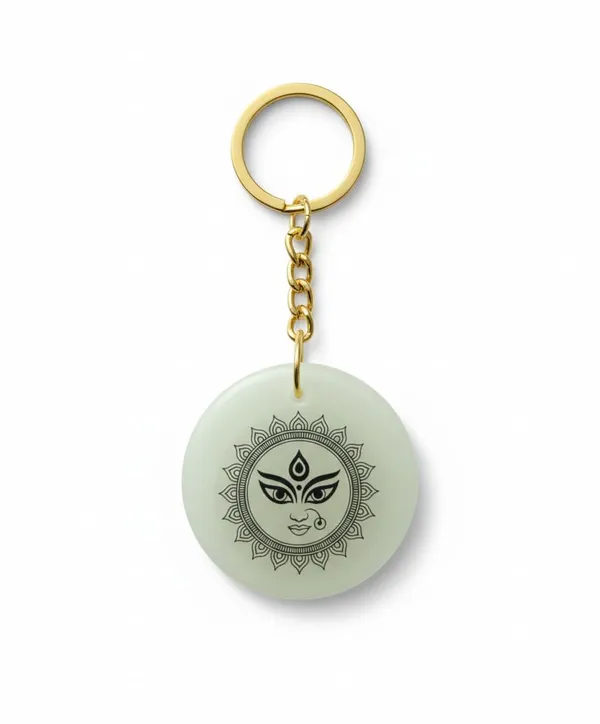 Blue_Resin_Keychain_With_Spiritual_Design