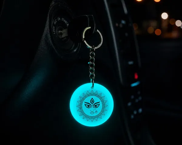 Blue_Resin_Keychain_With_Spiritual_Design