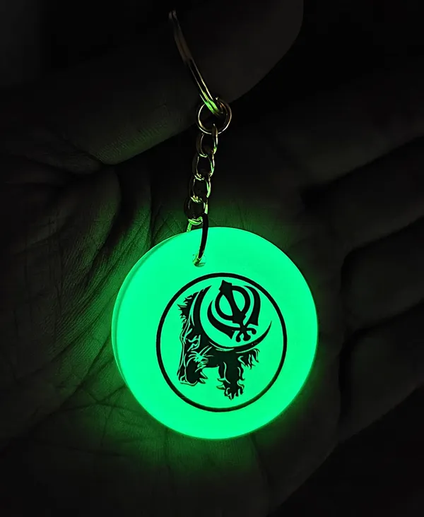 Green_Resin_Sikh_Symbol_Keychain
