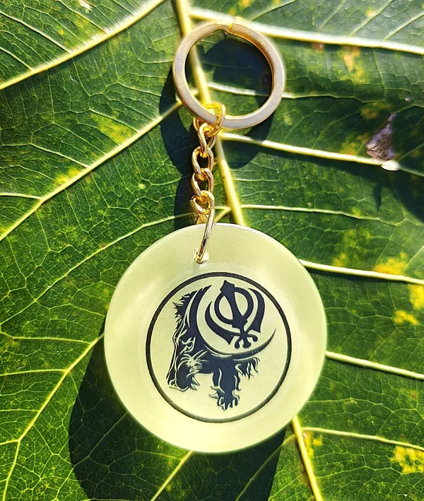 Green_Resin_Sikh_Symbol_Keychain
