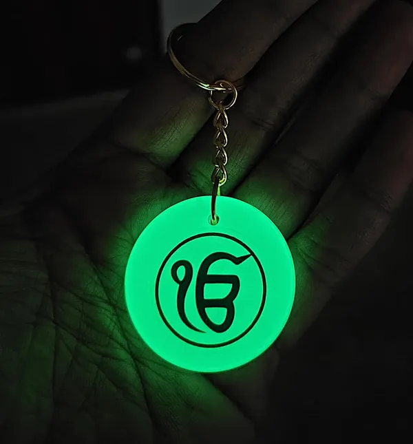 Green_Resin_Sikh_Symbol_Keychain
