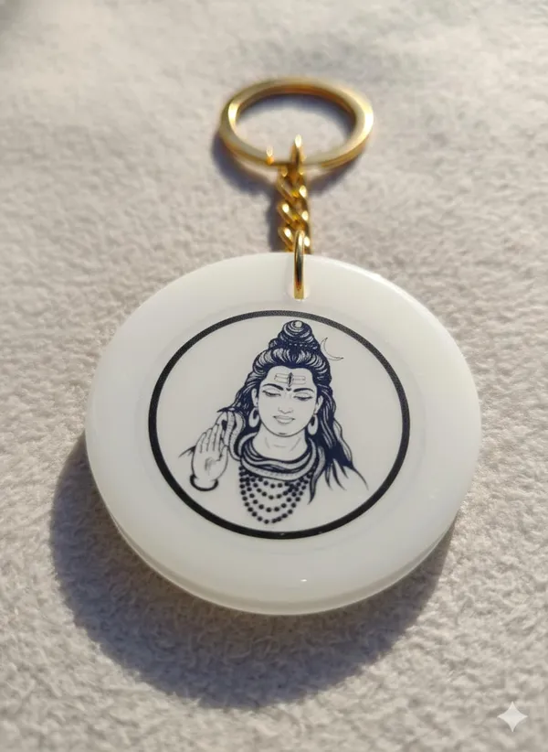 Blue_Resin_Keychain_With_Chain