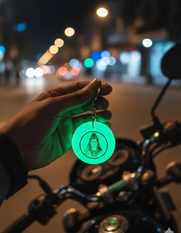 Green_Resin_Keychain_With_Chain