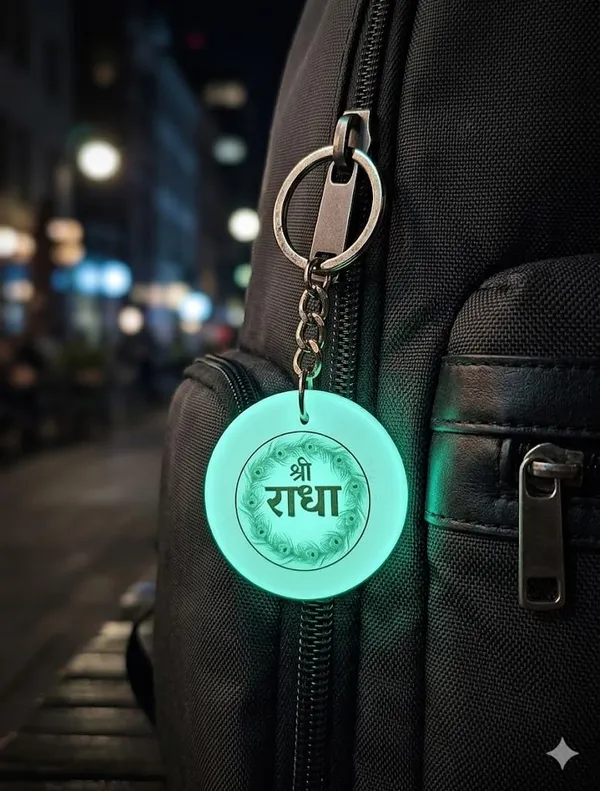 Blue_Resin_Keychain_With_Spiritual_Design