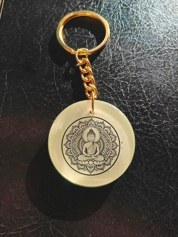 Green_Resin_Buddha_Mandala_Keychain