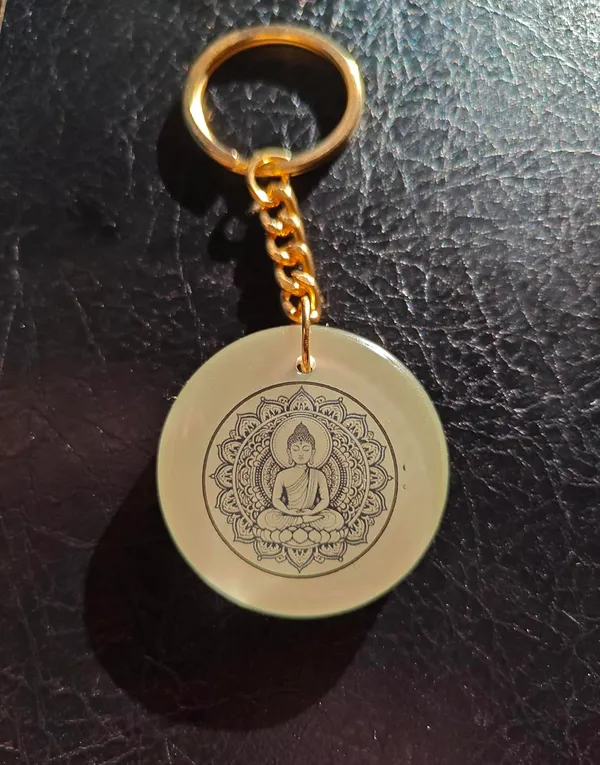 Green_Resin_Buddha_Mandala_Keychain