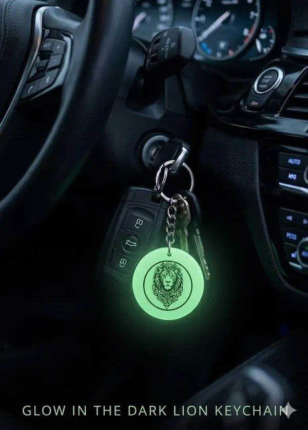 Green_Resin_Lion_Face_Keychain