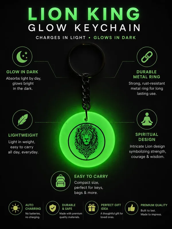 Green_Resin_Lion_Face_Keychain