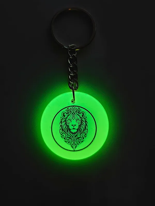Green_Resin_Lion_Face_Keychain