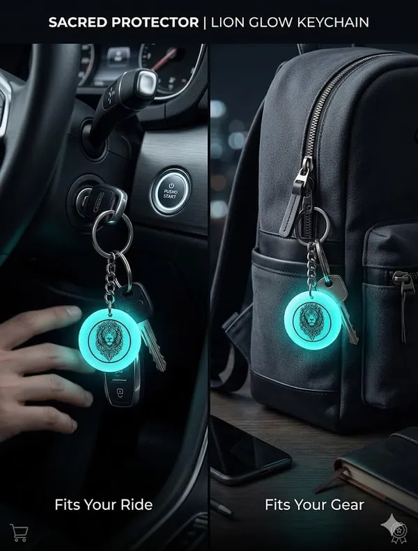 Blue_Resin_Lion_Face_Glow_In_The_Dark_Keychain