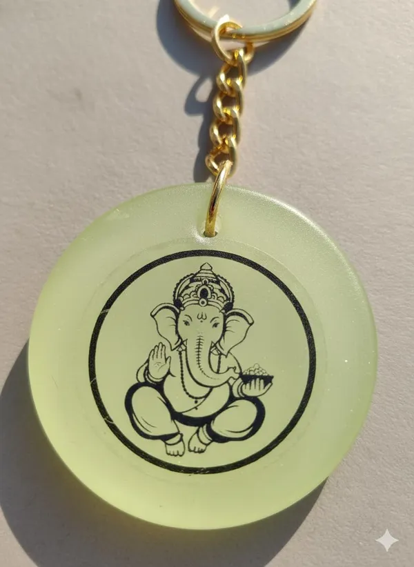 Green_Resin_Ganesh_Ji_Keychain