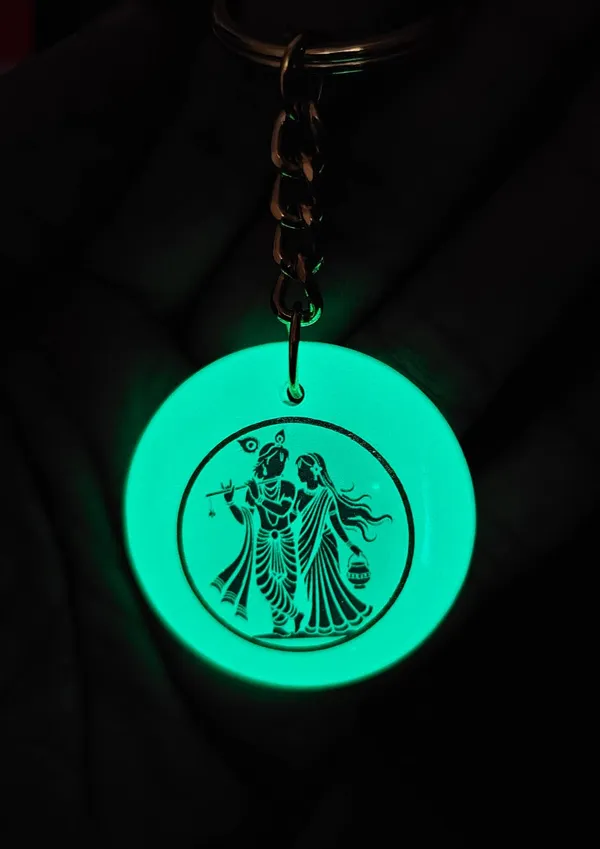 Green_Resin_Keychain_With_Spiritual_Design
