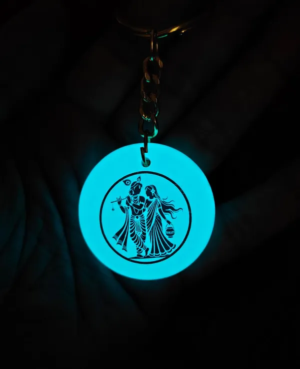 Blue_Resin_Keychain_With_Spiritual_Design
