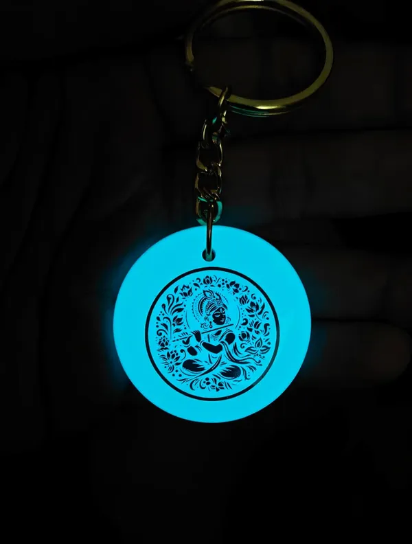 Blue_Resin_Keychain_With_Spiritual_Design