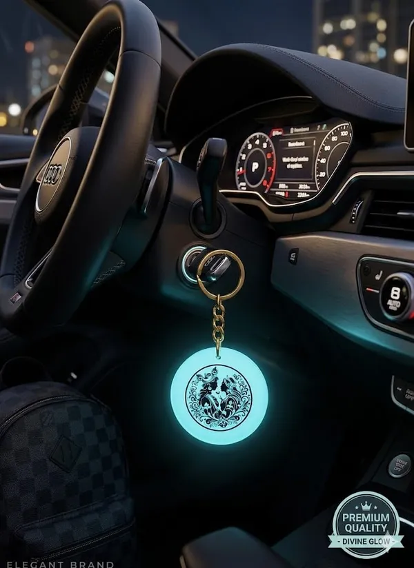 Blue_Resin_Keychain_With_Spiritual_Design