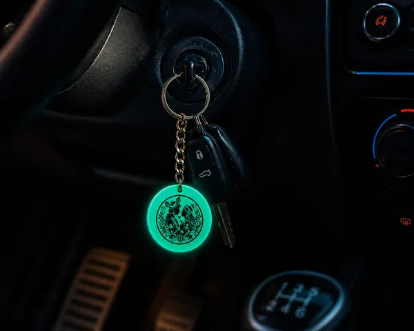 Green_Resin_Keychain_With_Spiritual_Design